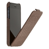 Чехол для iPhone 5s  Borofone Crocodile flip Leather case Brown