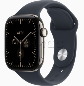 Купить Apple Watch Series 12 // 46мм GPS+Cellular // Корпус из титана натурального цвета, спортивный ремешок синего цвета