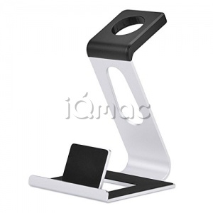 Hoco Aluminum Alloy Charging Stand - подставка для мобильных устройств и Apple Watch - Серебристый