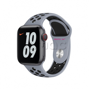 40мм Спортивный ремешок Nike цвета «Дымчатый серый/чёрный» для Apple Watch