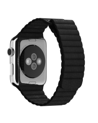 42/44мм Черный кожаный ремешок с магнитной застежкой для Apple Watch