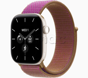 Купить Apple Watch Series 12 // 42мм GPS+Cellular // Корпус из керамики жемчужно-белого цвета, спортивный браслет пурпурного цвета