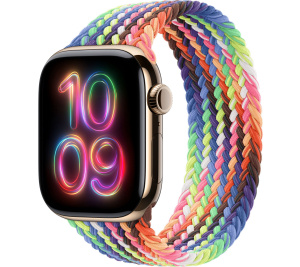 Apple Watch Series 11 // 42мм GPS+Cellular // Корпус из титана золотого цвета, плетеный монобраслет цвета Pride Edition