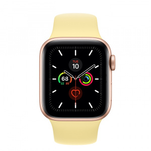 Купить Apple Watch Series 5 // 40мм GPS // Корпус из алюминия золотого цвета, спортивный ремешок цвета «лимонный мусс»