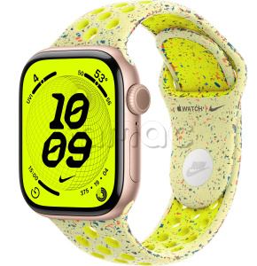 Купить Apple Watch Series 11 // 46мм GPS // Корпус из алюминия цвета "розовое золото", спортивный ремешок Nike цвета "электрический всплеск"