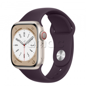 Купить Apple Watch Series 8 // 41мм GPS + Cellular // Корпус из алюминия цвета "сияющая звезда", спортивный ремешок цвета "бузина"