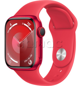 Купить Apple Watch Series 9 // 41мм GPS+Cellular // Корпус из алюминия цвета (PRODUCT)RED, спортивный ремешок цвета (PRODUCT)RED