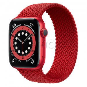 Купить Apple Watch Series 6 // 44мм GPS // Корпус из алюминия красного цвета, плетеный монобраслет цвета (PRODUCT)RED