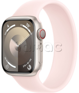 Купить Apple Watch Series 9 // 45мм GPS+Cellular // Корпус из алюминия цвета "сияющая звезда", монобраслет светло-розового цвета