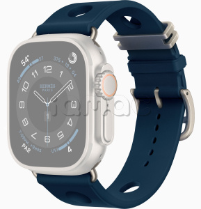49мм Ремешок Hermes Scub’H Diving цвета Bleu De Malte для Apple Watch Ultra