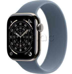 Купить Apple Watch Series 11 // 46мм GPS+Cellular // Корпус из титана нейтрального цвета, монобраслет цвета "якорный синий"