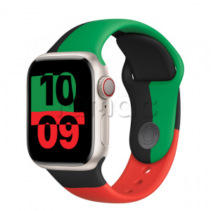 Купить Apple Watch Series 8 // 41мм GPS + Cellular // Корпус из алюминия цвета "сияющая звезда", спортивный ремешок цвета Black Unity