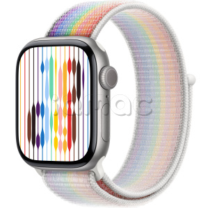 Купить Apple Watch Series 11 // 46мм GPS // Корпус из алюминия цвета "серый космос", спортивный браслет цвета Pride Edition