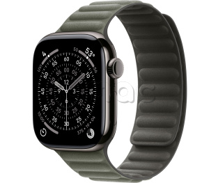 Купить Apple Watch Series 11 // 42мм GPS+Cellular // Корпус из титана сланцевого цвета, браслет цвета "серый шалфей", с магнитной застежкой