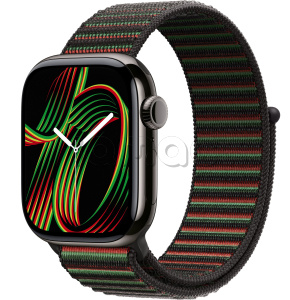 Купить Apple Watch Series 11 // 46мм GPS+Cellular // Корпус из титана сланцевого цвета, спортивный браслет цвета Unity Rhythm