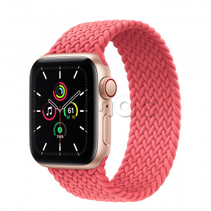 Купить Apple Watch SE // 40мм GPS + Cellular // Корпус из алюминия золотого цвета, плетёный монобраслет цвета «Розовый пунш» (2020)