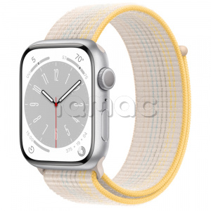 Купить Apple Watch Series 8 // 45мм GPS // Корпус из алюминия серебристого цвета, спортивный браслет цвета "сияющая звезда"