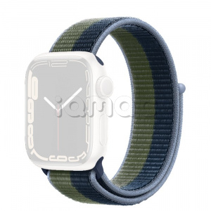 41мм Спортивный браслет цвета «Синий омут/зелёный мох»  для Apple Watch