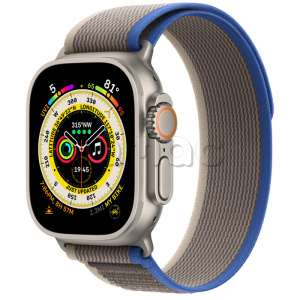 Купить Apple Watch Ultra // 49мм GPS + Cellular // Корпус из титана, ремешок Trail Loop серо-голубого цвета, S/M