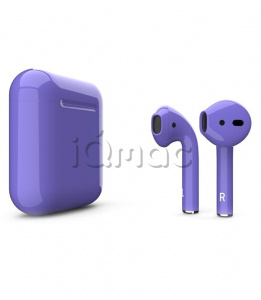 Купить AirPods - беспроводные наушники с Qi - зарядным кейсом Apple (Фиолетовый, глянец)
