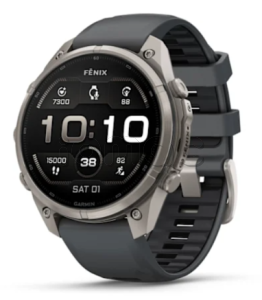 Купить Мультиспортивные часы Garmin Fenix 9 Pro (47mm), титановый корпус, серый силиконовый ремешок (Graphite/Black)