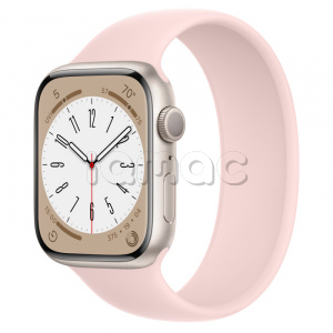 Купить Apple Watch Series 8 // 45мм GPS // Корпус из алюминия цвета "сияющая звезда", монобраслет цвета "розовый мел"