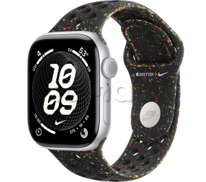 Купить Apple Watch Series 11 // 42мм GPS // Корпус из алюминия серебристого цвета, спортивный ремешок Nike цвета "полуночный черный"