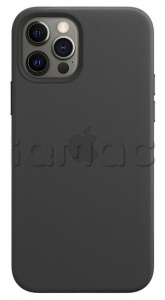 Кожаный чехол MagSafe для iPhone 12 Pro, чёрный цвет