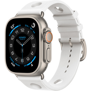 Apple Watch Hermès Ultra 3 (2025) // 49мм GPS+Cellular // Корпус из титана, ремешок Scub’H Diving цвета Blanc