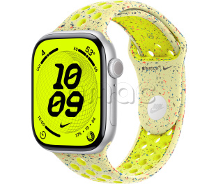 Купить Apple Watch Series 11 // 42мм GPS // Корпус из алюминия серебристого цвета, спортивный ремешок Nike цвета "электрический всплеск"