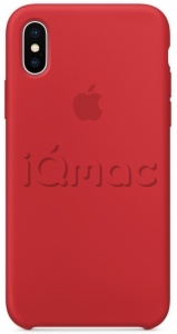 Силиконовый чехол для iPhone X / Xs, красный цвет, оригинальный Apple