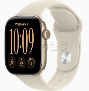 Купить Apple Watch Series 12 // 46мм GPS // Корпус из алюминия золотого цвета, спортивный ремешок песочного цвета