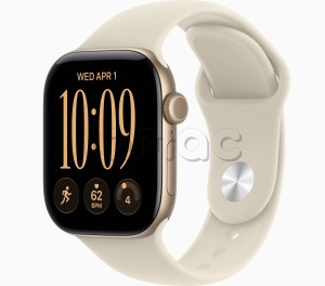 Купить Apple Watch Series 12 // 42мм GPS // Корпус из алюминия золотого цвета, спортивный ремешок песочного цвета
