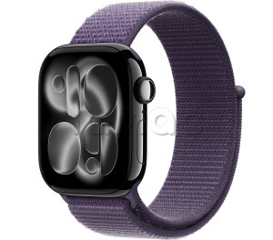 Купить Apple Watch Series 11 // 42мм GPS // Черный глянцевый корпус из алюминия, спортивный браслет цвета "фиолетовый туман"