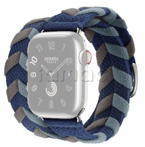41мм Ремешок Hermès Bridon Double Tour цвета Navy для Apple Watch