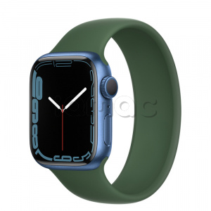Купить Apple Watch Series 7 // 41мм GPS // Корпус из алюминия синего цвета, монобраслет цвета «зелёный клевер»