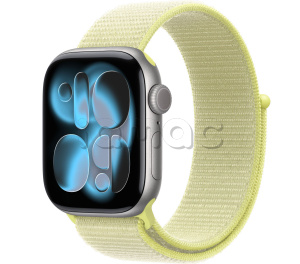 Купить Apple Watch Series 11 // 42мм GPS // Корпус из алюминия цвета "серый космос", спортивный браслет цвета "неоновый желтый"