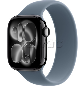 Купить Apple Watch Series 11 // 46мм GPS // Черный глянцевый корпус из алюминия, монобраслет цвета "якорный синий"