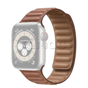 40мм M/L Кожаный ремешок золотисто-коричневого цвета со скрытой магнитной застежкой для Apple Watch