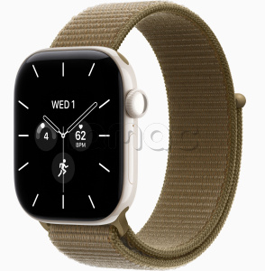 Купить Apple Watch Series 12 // 46мм GPS+Cellular // Корпус из керамики жемчужно-белого цвета, спортивный браслет оливкового цвета