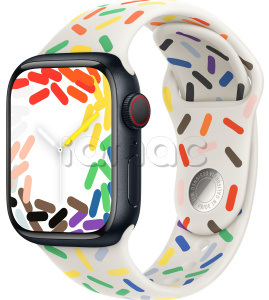 Купить Apple Watch Series 9 // 45мм GPS+Cellular // Корпус из алюминия цвета "темная ночь", спортивный ремешок цвета Pride Edition