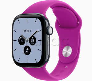 Купить Apple Watch Series 12 // 42мм GPS+Cellular // Корпус из керамики синего цвета, спортивный ремешок пурпурного цвета