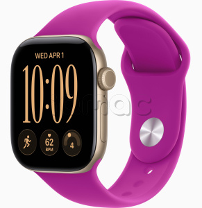 Купить Apple Watch Series 12 // 46мм GPS // Корпус из алюминия золотого цвета, спортивный ремешок пурпурного цвета