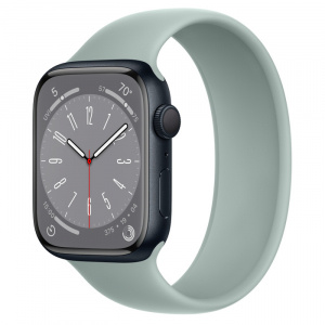 Apple Watch Series 8 // 45мм GPS // Корпус из алюминия цвета "темная ночь", монобраслет цвета "суккулент"