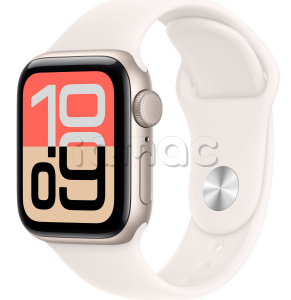 Купить Apple Watch SE 3 // 44мм GPS // Корпус из алюминия цвета "сияющая звезда", спортивный ремешок цвета "светлые румяна" (2025)