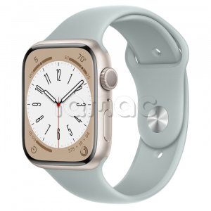 Купить Apple Watch Series 8 // 45мм GPS // Корпус из алюминия цвета "сияющая звезда", спортивный ремешок цвета "суккулент"