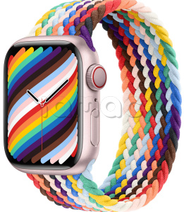 Купить Apple Watch Series 9 // 45мм GPS+Cellular // Корпус из алюминия розового цвета, плетёный монобраслет цвета Pride Edition