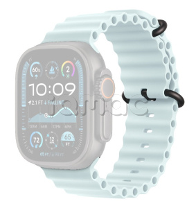 49мм Ремешок Ocean Band цвета "Ледяной синий", отделка из черного титана, для Apple Watch Ultra