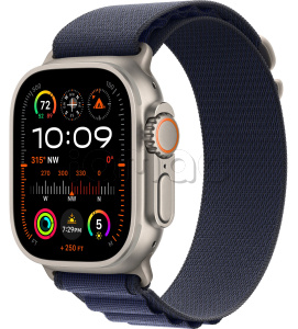 Купить Apple Watch Ultra 2 (2024) // 49мм GPS + Cellular // Корпус из титана, ремешок Alpine Loop цвета "морской синий", L
