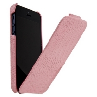 Чехол для iPhone 5s Borofone Crocodile flip Leather case Pink